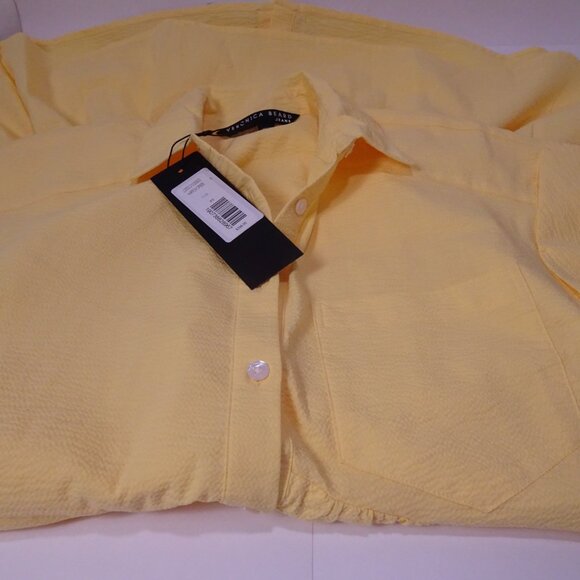 VERONICA BEARD Harrow tiered cotton-blend seersucker mini shirt dress NWT 398 XS - Picture 7 of 10